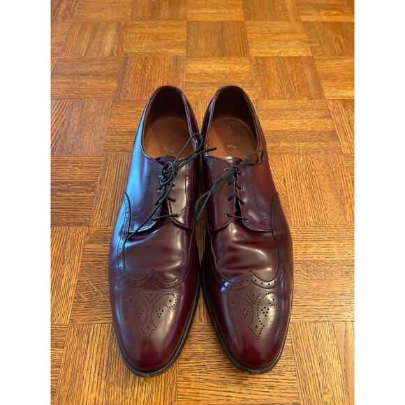Allen Edmonds Kingswood Wing tip shoe maroon size 15 - Picture 2 of 7